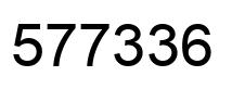 Number 577336 black image