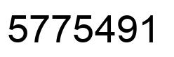 Number 5775491 black image