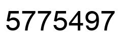 Number 5775497 black image
