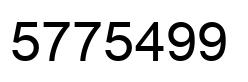 Number 5775499 black image
