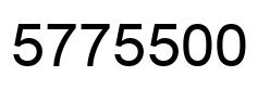 Number 5775500 black image