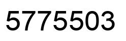 Number 5775503 black image