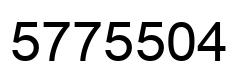Number 5775504 black image