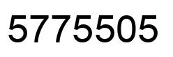 Number 5775505 black image