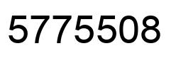Number 5775508 black image