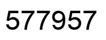 Number 577957 black image