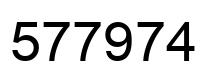 Number 577974 black image