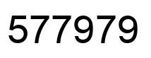Number 577979 black image