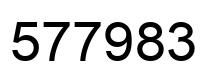 Number 577983 black image