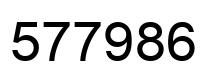 Number 577986 black image