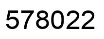 Number 578022 black image