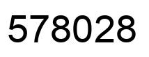 Number 578028 black image