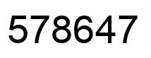 Número 578647 imagen negro