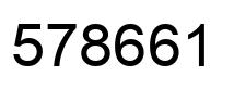 Número 578661 imagen negro