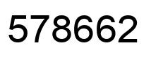 Número 578662 imagen negro
