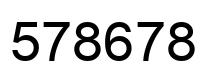 Número 578678 imagen negro