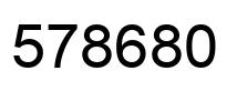 Número 578680 imagen negro