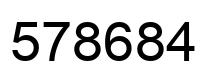 Número 578684 imagen negro