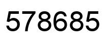 Número 578685 imagen negro