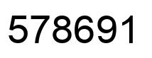Number 578691 black image