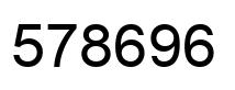 Number 578696 black image