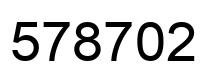 Number 578702 black image