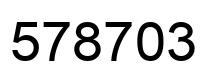 Number 578703 black image