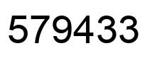 Número 579433 imagen negro