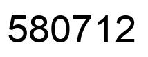 Number 580712 black image