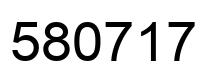 Number 580717 black image