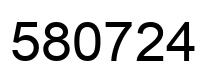 Number 580724 black image
