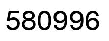 Number 580996 black image