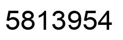 Number 5813954 black image