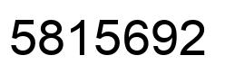Number 5815692 black image