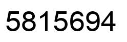 Number 5815694 black image