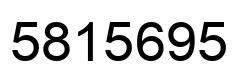 Number 5815695 black image