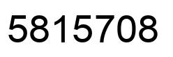 Number 5815708 black image