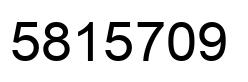 Number 5815709 black image