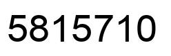 Number 5815710 black image