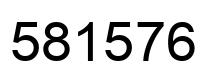 Number 581576 black image