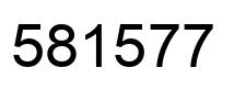 Number 581577 black image