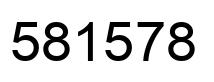 Number 581578 black image