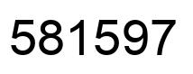Number 581597 black image