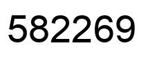 Number 582269 black image