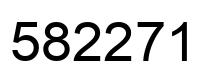 Number 582271 black image