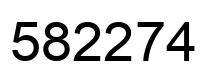 Number 582274 black image