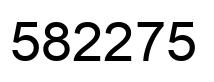 Number 582275 black image