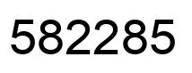 Number 582285 black image