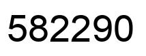 Number 582290 black image