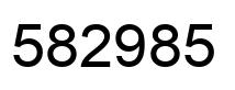 Number 582985 black image